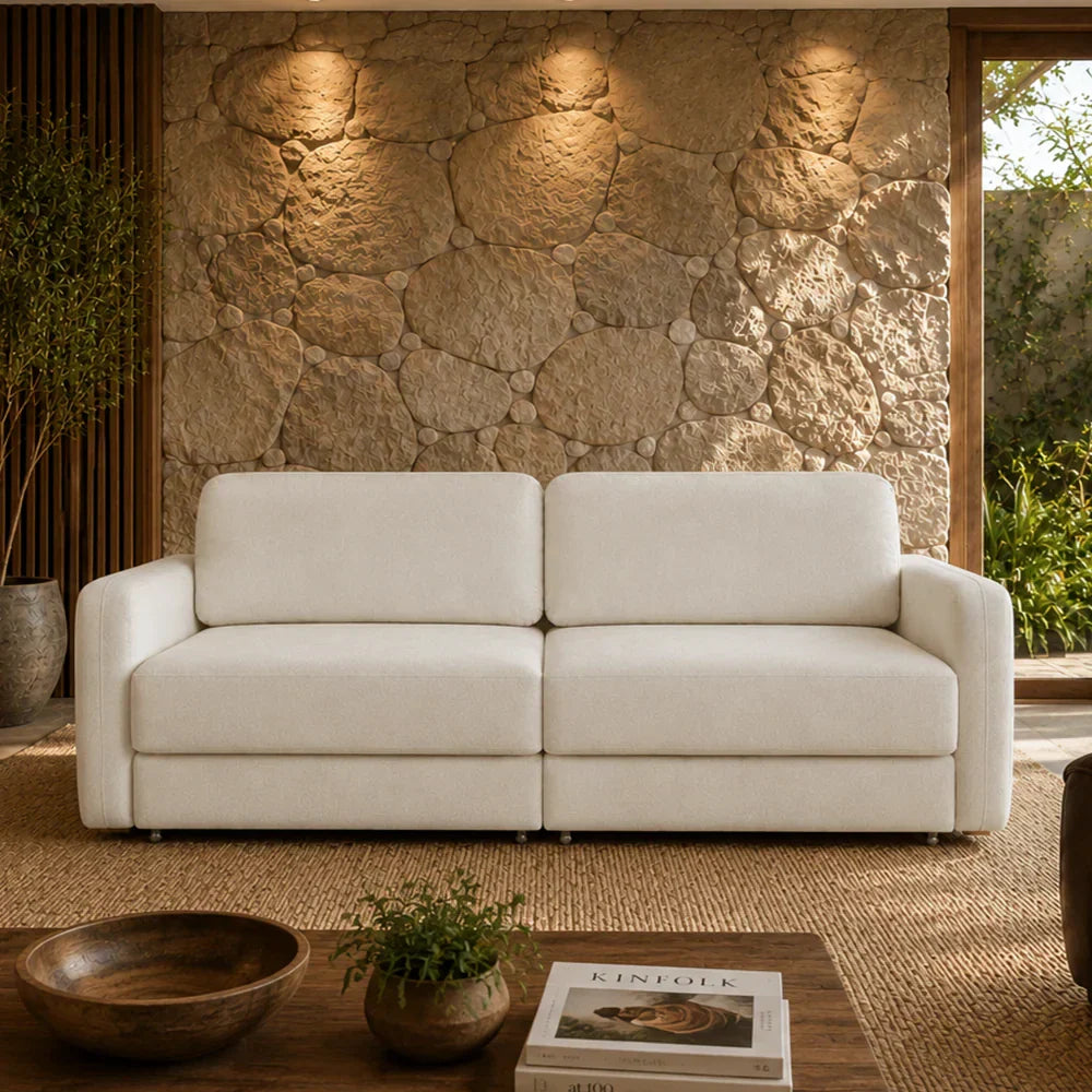 Sofá Cama Retrátil e Reclinável 3 Lugares Hudson 210 cm