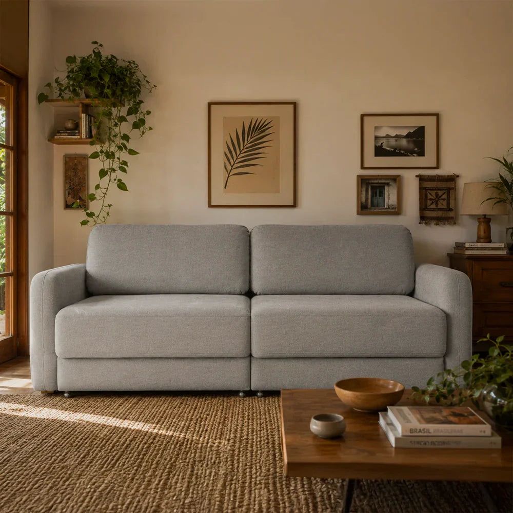 Sofá Cama Retrátil e Reclinável 3 Lugares Hudson 210 cm