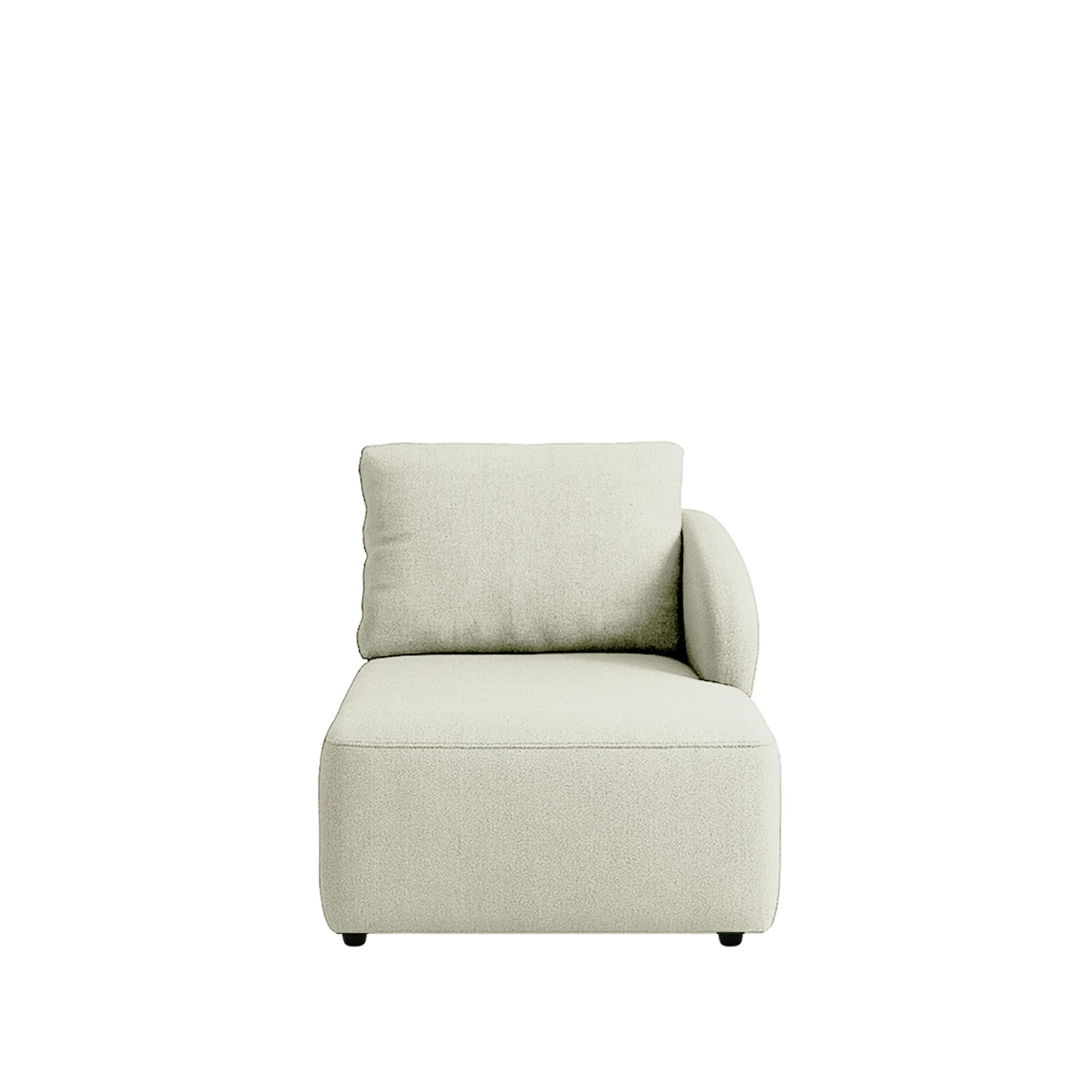 Módulo Sofá com Chaise e Braço Direito 1 Lugar Mood 97 cm - Linho Bege