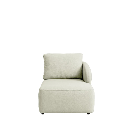 Módulo Sofá com Chaise e Braço Direito 1 Lugar Mood 97 cm - Linho Bege