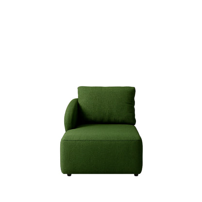 Módulo Sofá com Chaise e Braço Esquerdo 1 Lugar Mood 97 cm - Linho Trama Verde