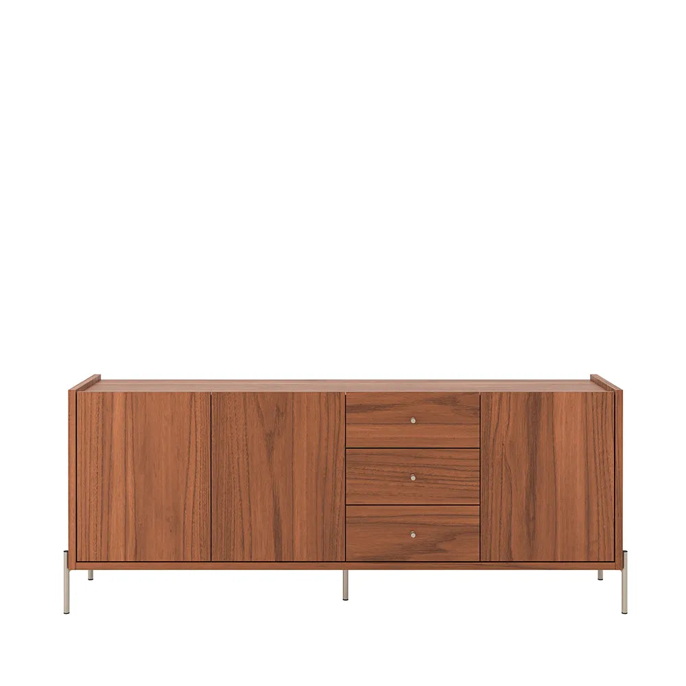 Buffet 3 Portas 3 Gavetas Jasper 184 cm - Canella c/ Champanhe