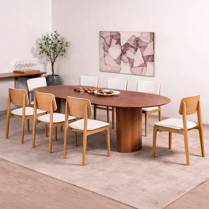 Conjunto de Jantar Mesa Orgânica 8 Cadeiras Gaya