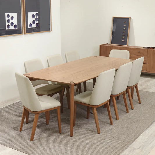 Conjunto de Jantar Mesa Retangular Harmony 8 Cadeiras Kalina