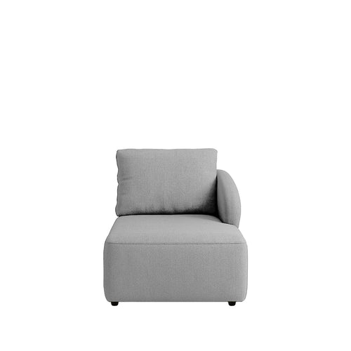 Módulo Sofá com Chaise e Braço Direito 1 Lugar Mood 97 cm - Linho Cinza