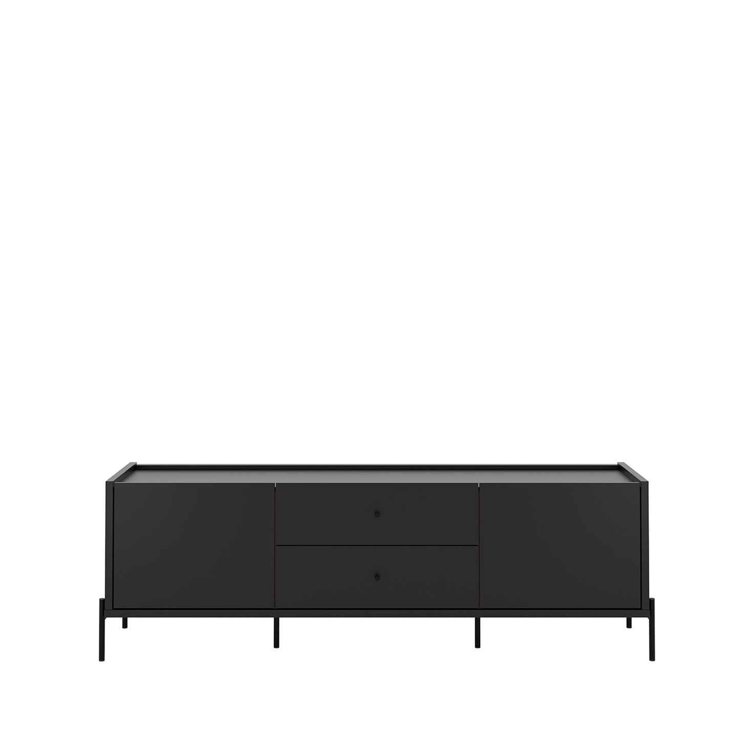 Rack para TV Até 75" 2 Gavetas 2 Portas Jasper 185 cm - Preto Fosco