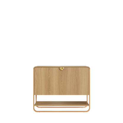 Sapateira com 1 Porta Dunna 93 cm - Mel c/ Dourado