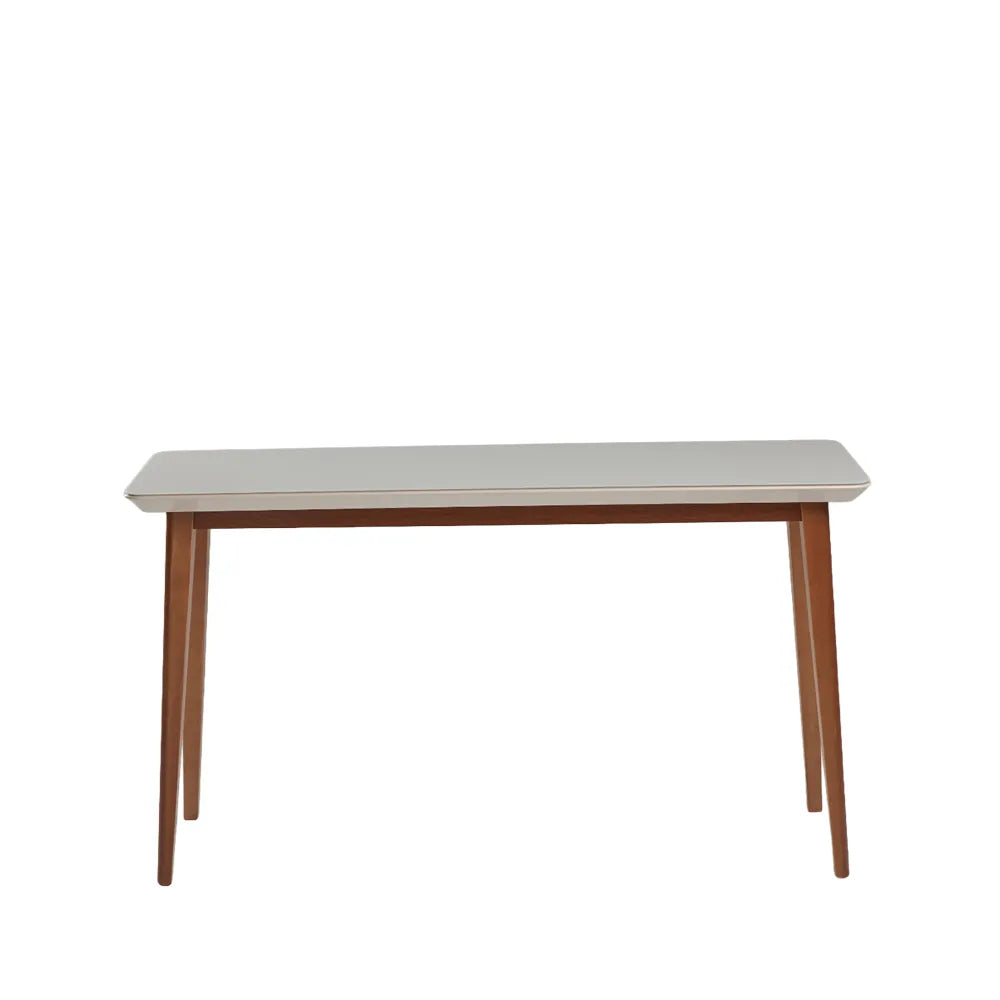 Aparador c/ Vidro Valência 136 cm - Natural c/ Branco