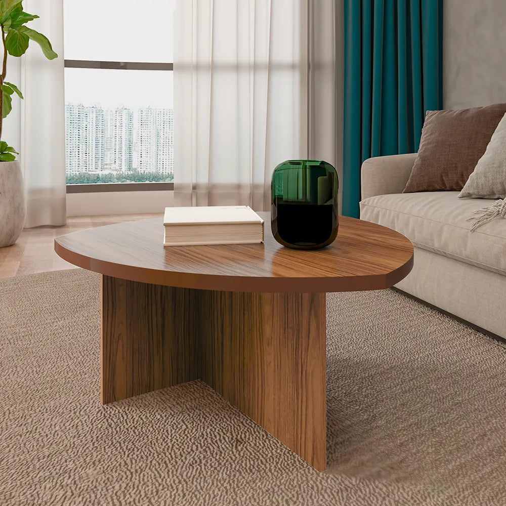Mesa de Centro Triangular para Sala Elia 76 cm - Natural