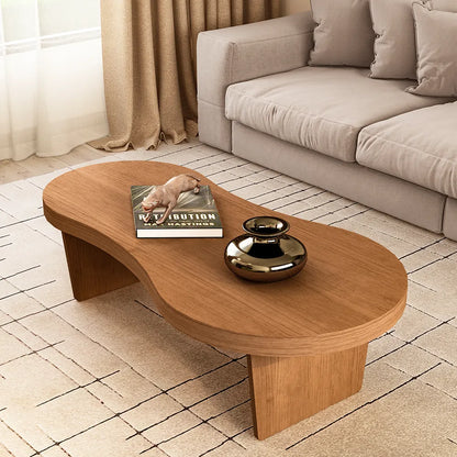 Mesa de Centro Orgânica para Sala Luna 120 cm - Mel