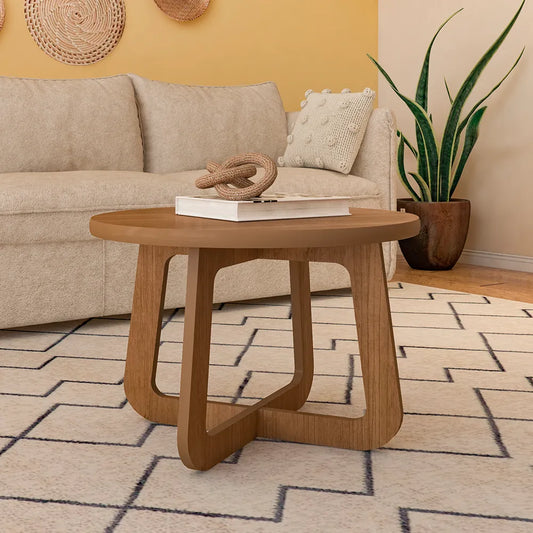 Mesa de Centro Redonda para Sala Esfera 59 cm - Mel