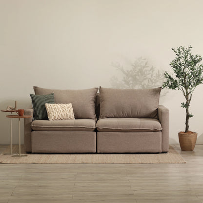 Sofá Cama Retrátil e Reclinável 3 Lugares Trentino 208 cm - Linho Moka