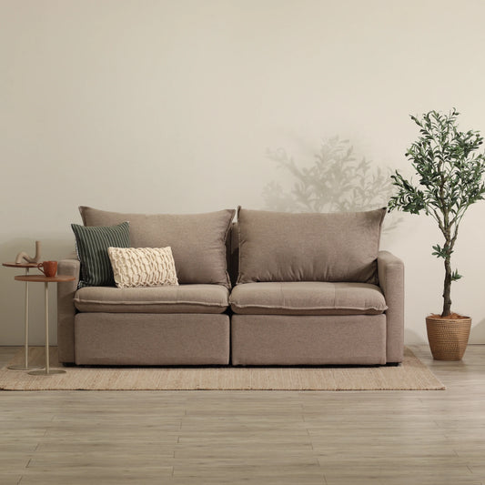 Sofá Cama Retrátil e Reclinável 3 Lugares Trentino 208 cm - Linho Moka
