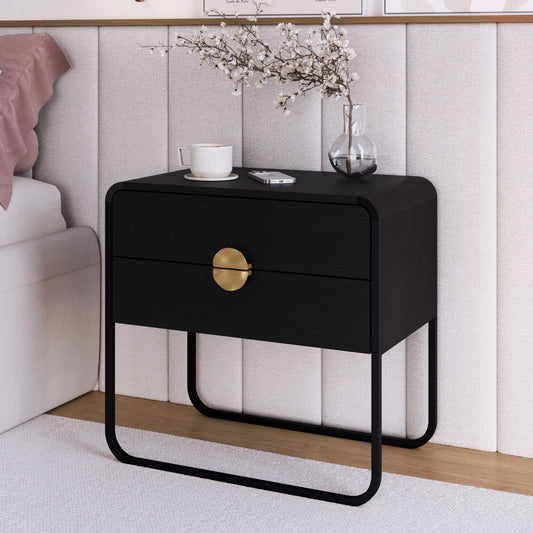 Mesa de Cabeceira com 2 Gavetas Dunna 60 cm