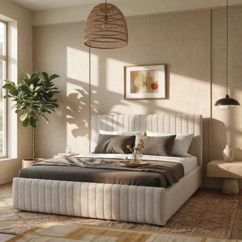 Cama Estofada King com Cabeceira Louise