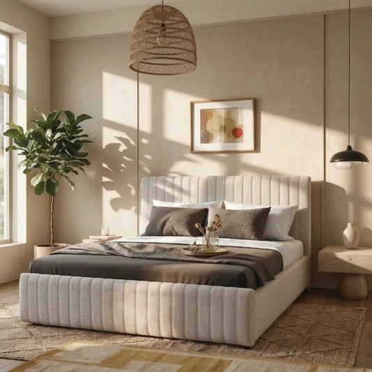 Cama Estofada King com Cabeceira Louise