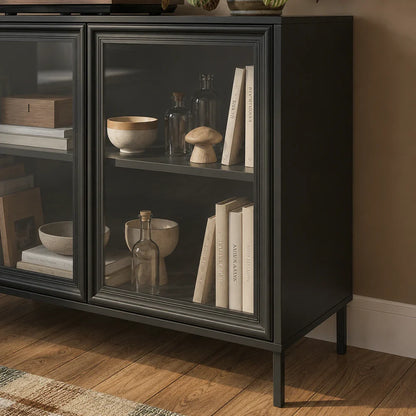 Buffet 2 Portas com Vidro Vitria 91 cm