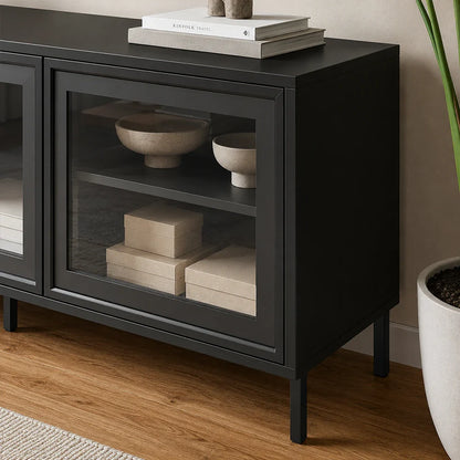 Rack para TV Até 55" 3 Portas com Vidro Vitria 135 cm