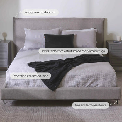 Cama Estofada Queen com Cabeceira Eos