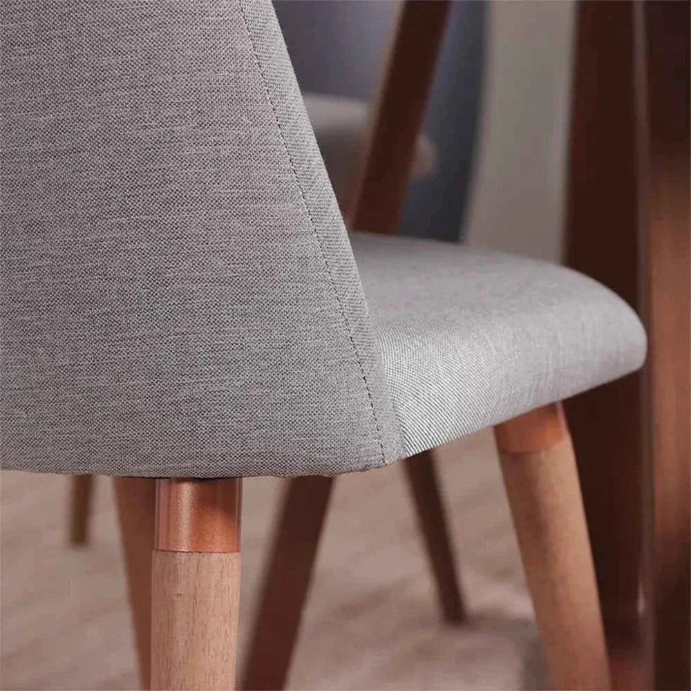 Conjunto de Jantar Mesa Orgânica Gaya 6 Cadeiras New Drop - Natural c/ Cinza