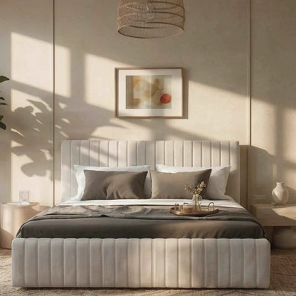 Cama Estofada Queen com Cabeceira Louise