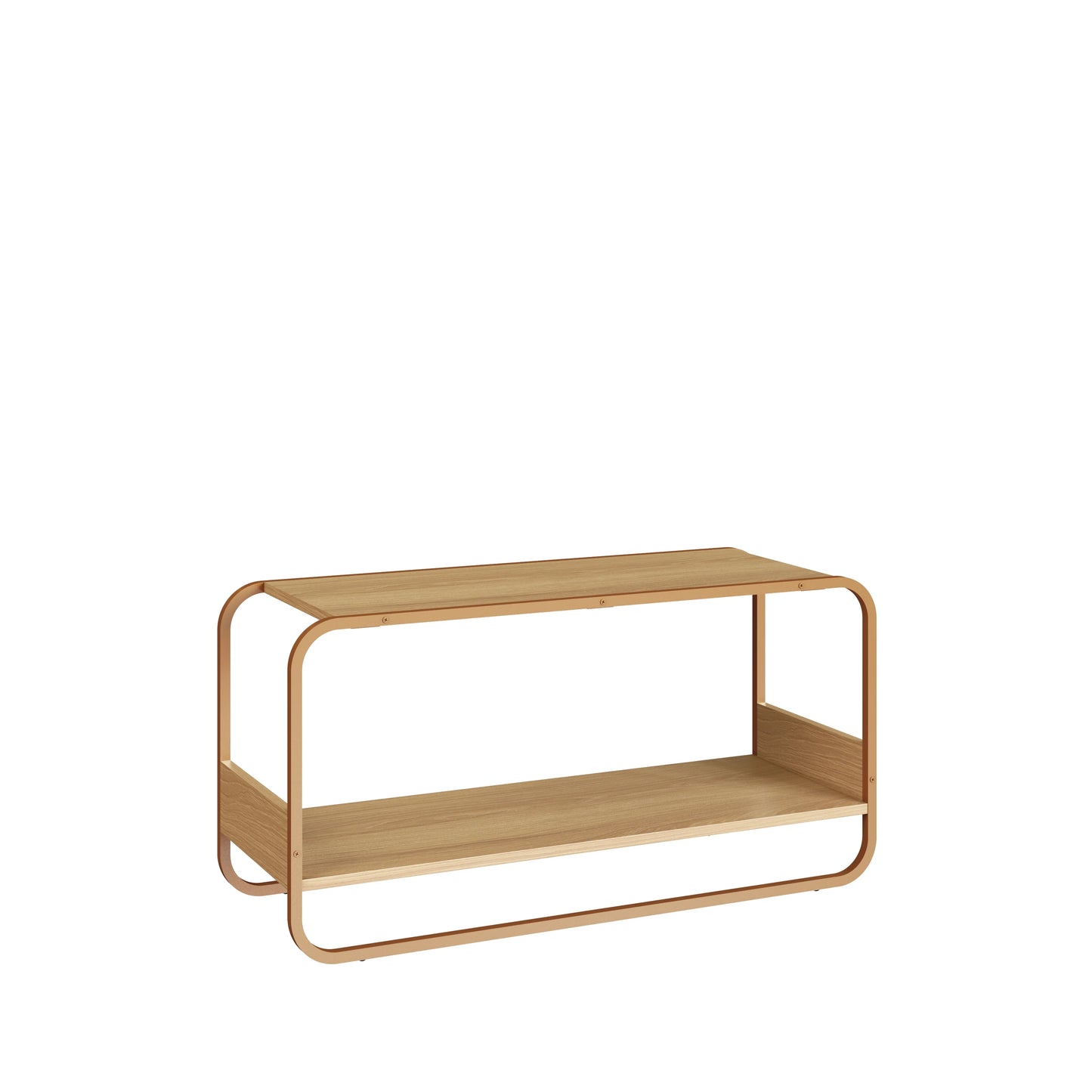 Banco Sapateira 1 Lugar Dunna 90 cm - Mel c/ Dourado