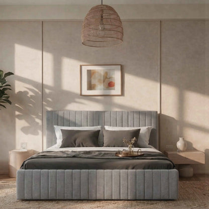 Cama Estofada King com Cabeceira Louise