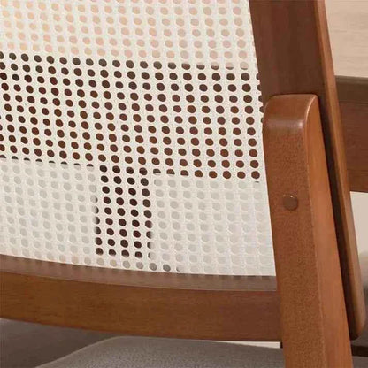 Conjunto de Jantar Mesa Retangular com Vidro Avena 4 Cadeiras Saga Off White c/ Linho Mescla Cru