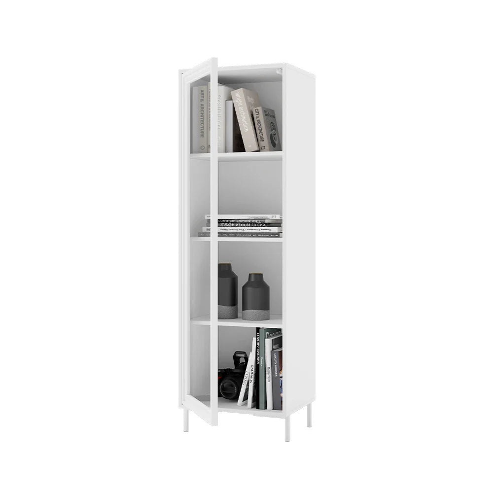 Cristaleira 1 Porta com Vidro Vitria 47 cm - Branco
