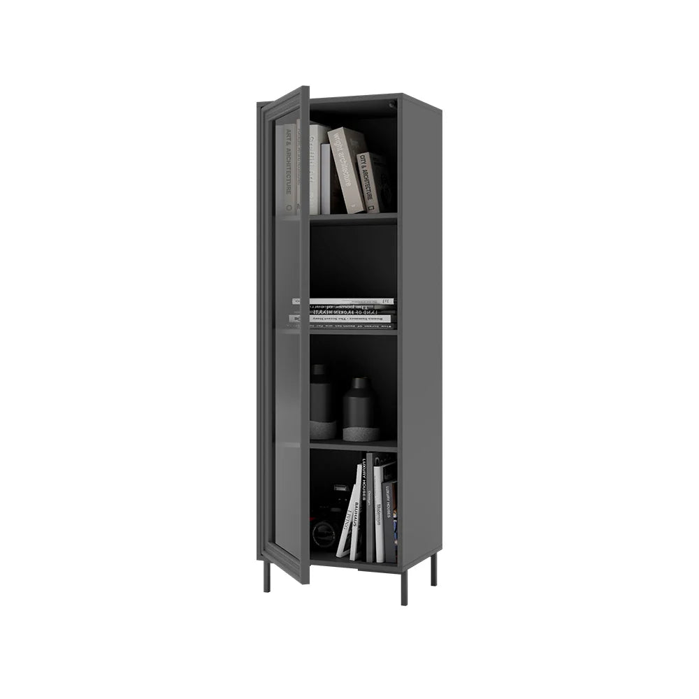 Cristaleira 1 Porta com Vidro Vitria 47 cm