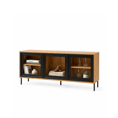 Rack para TV Até 55" 3 Portas com Vidro Vitria 135 cm