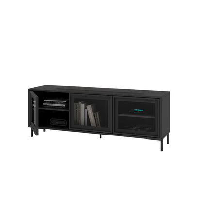 Rack para TV Até 55" 3 Portas com Vidro Vitria 135 cm