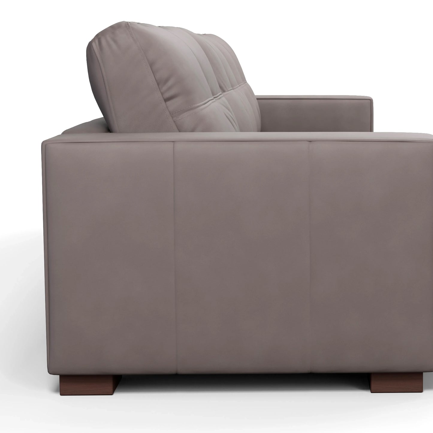 Sofá 5 Lugares com Chaise Lado Esquerdo Avalon 296 cm - Couro Natural Chumbo