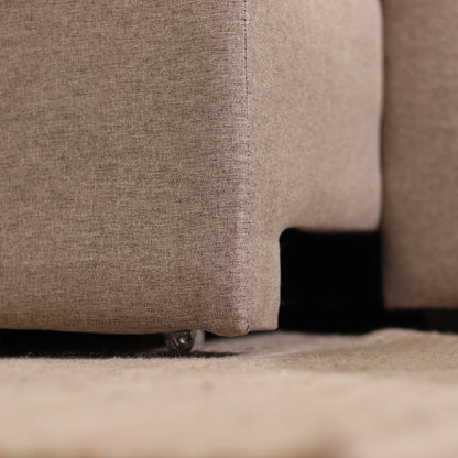 Sofá Cama Retrátil e Reclinável 3 Lugares Trentino 208 cm - Linho Moka
