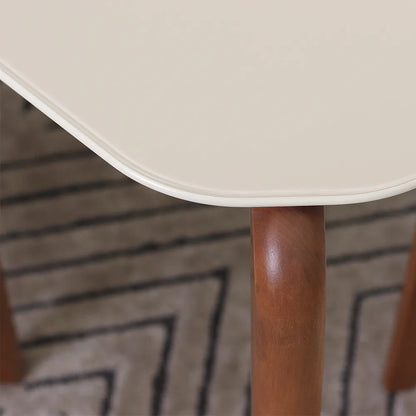Conjunto de Jantar Mesa Redonda com Vidro Donatella 4 Cadeiras Kalina - Natural c/ Carbono