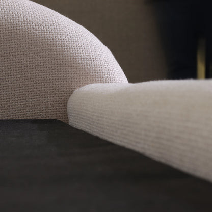 Cama Estofada King com Cabeceira Aurora - Linho Texturizado Off White