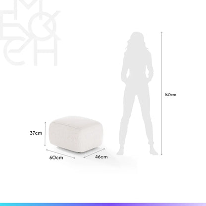 Conjunto Poltrona Giratória e Puff Estofados Aurora