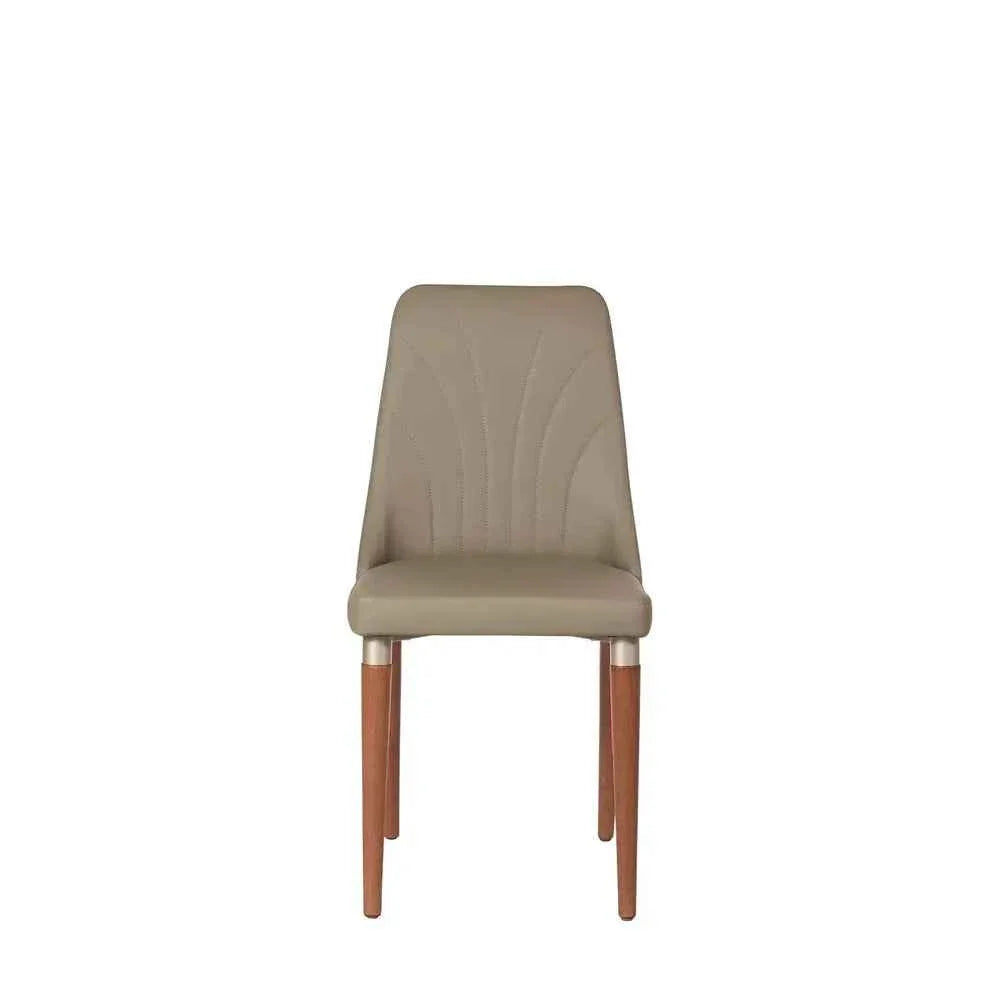 Conjunto De Jantar Mesa Retangular Avena 4 Cadeiras Lara Canella C/ Pu Off White