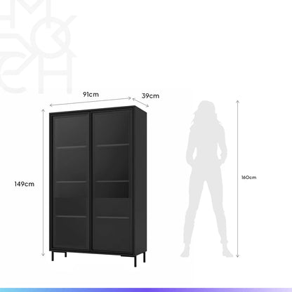 Cristaleira 2 Portas com Vidro Vitria 91 cm
