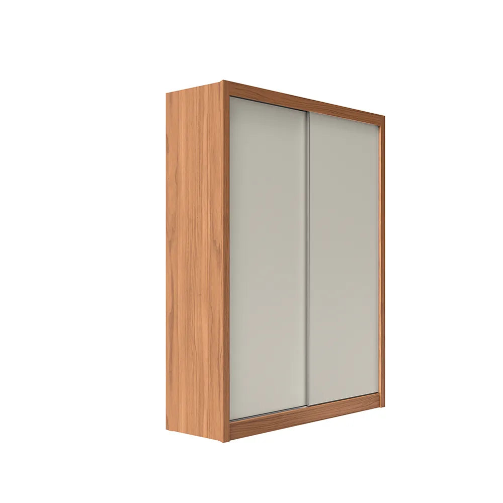 Guarda-Roupa Casal 2 Portas de Correr 4 Gavetas Montclair 186 cm - Canella c/ Off White Fosco