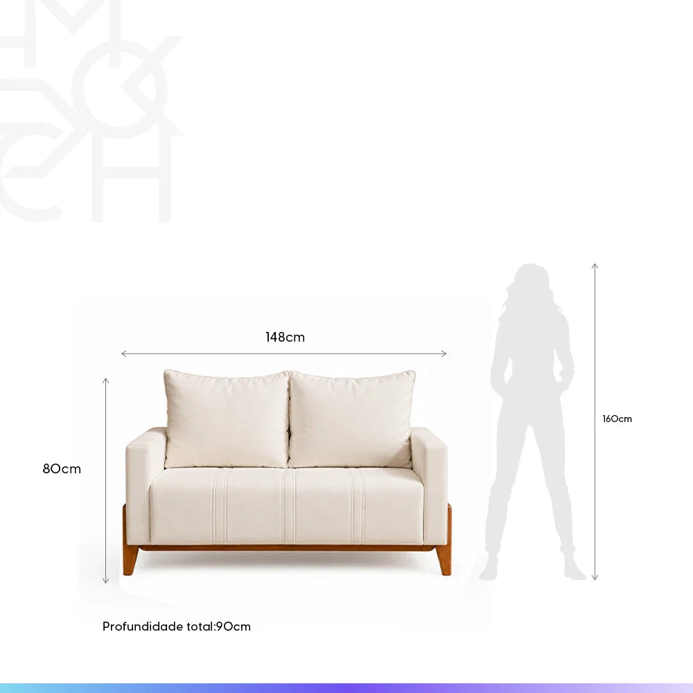 Sofá 2 Lugares Elio 148 cm