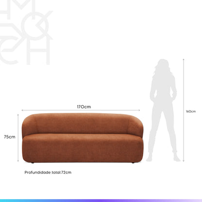 Sofá 3 Lugares Elle 170 cm