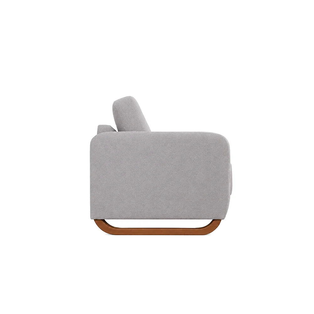 Sofá 4 Lugares Capri 230cm - Linho Texturizado Cinza c/ Natural