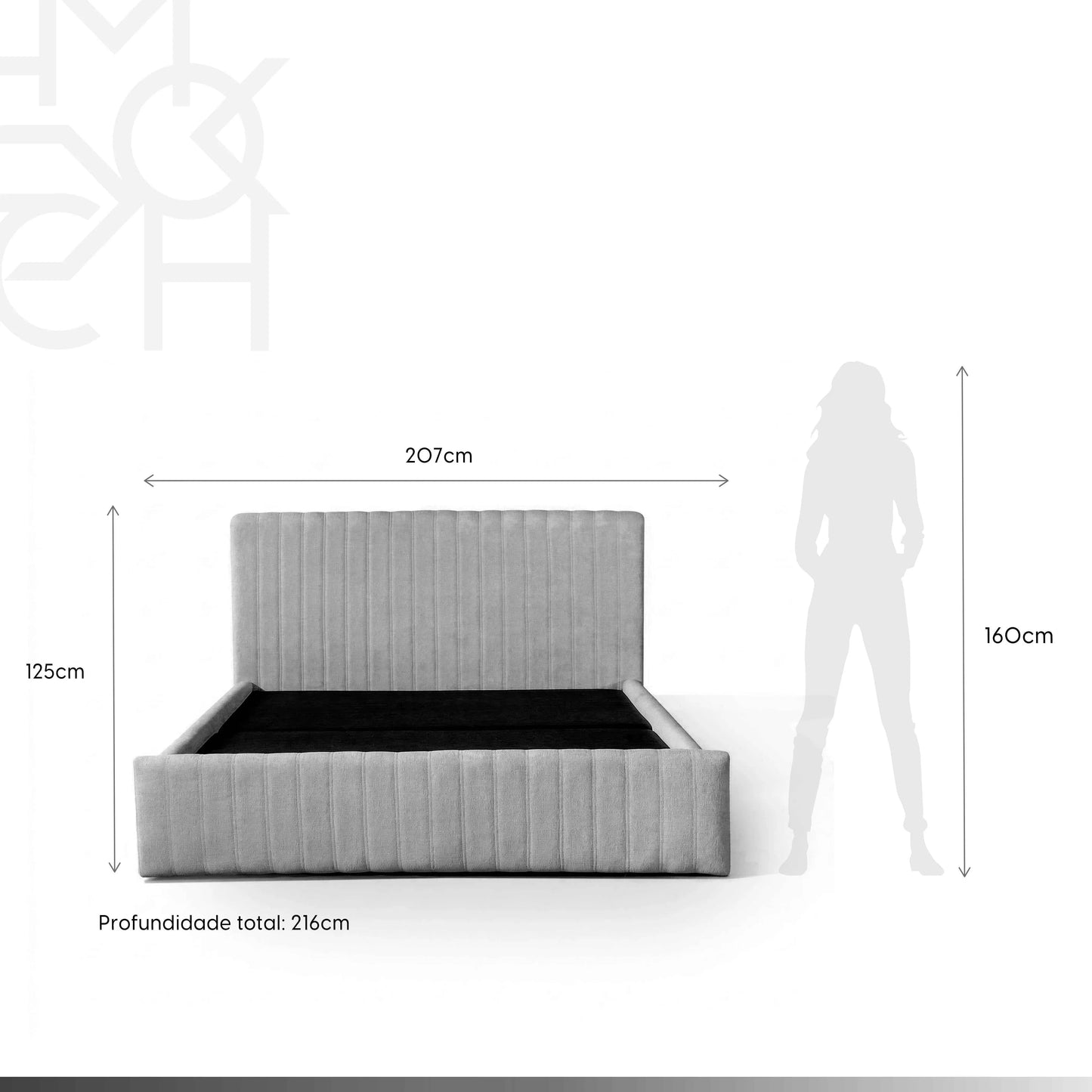 Cama Estofada King com Cabeceira Louise