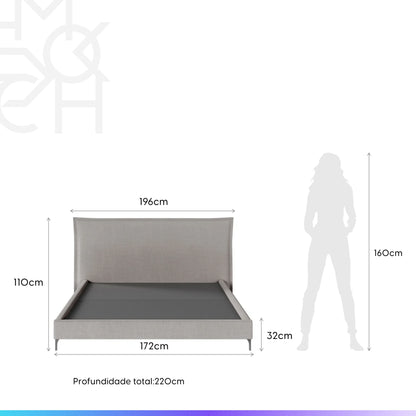 Cama Estofada Queen com Cabeceira Eos