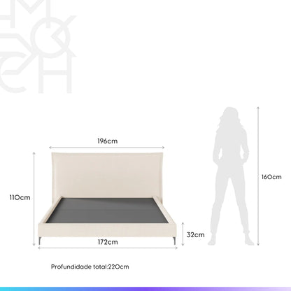 Cama Estofada Queen com Cabeceira Eos