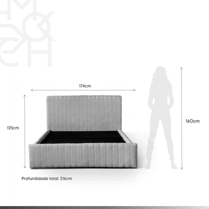 Cama Estofada Queen com Cabeceira Louise