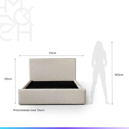 Cama Estofada Queen com Cabeceira Alicia