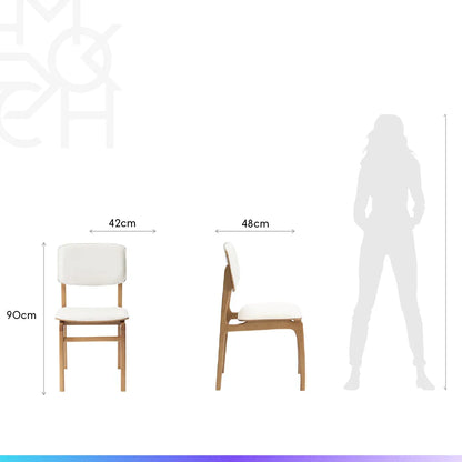 Conjunto de Jantar Mesa Orgânica 8 Cadeiras Gaya