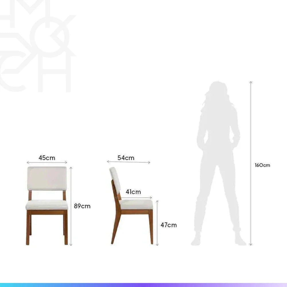 Conjunto de Jantar Mesa Orgânica Gaya 6 Cadeiras Ella